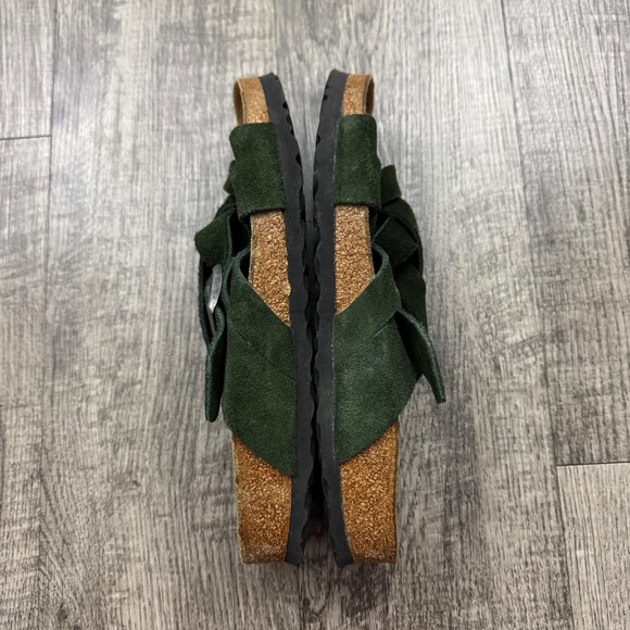 Birkenstock Lugano Green Suede Sandals Sz 40 - Picture 3 of 8